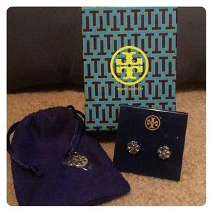 Tory Burch logo earrings